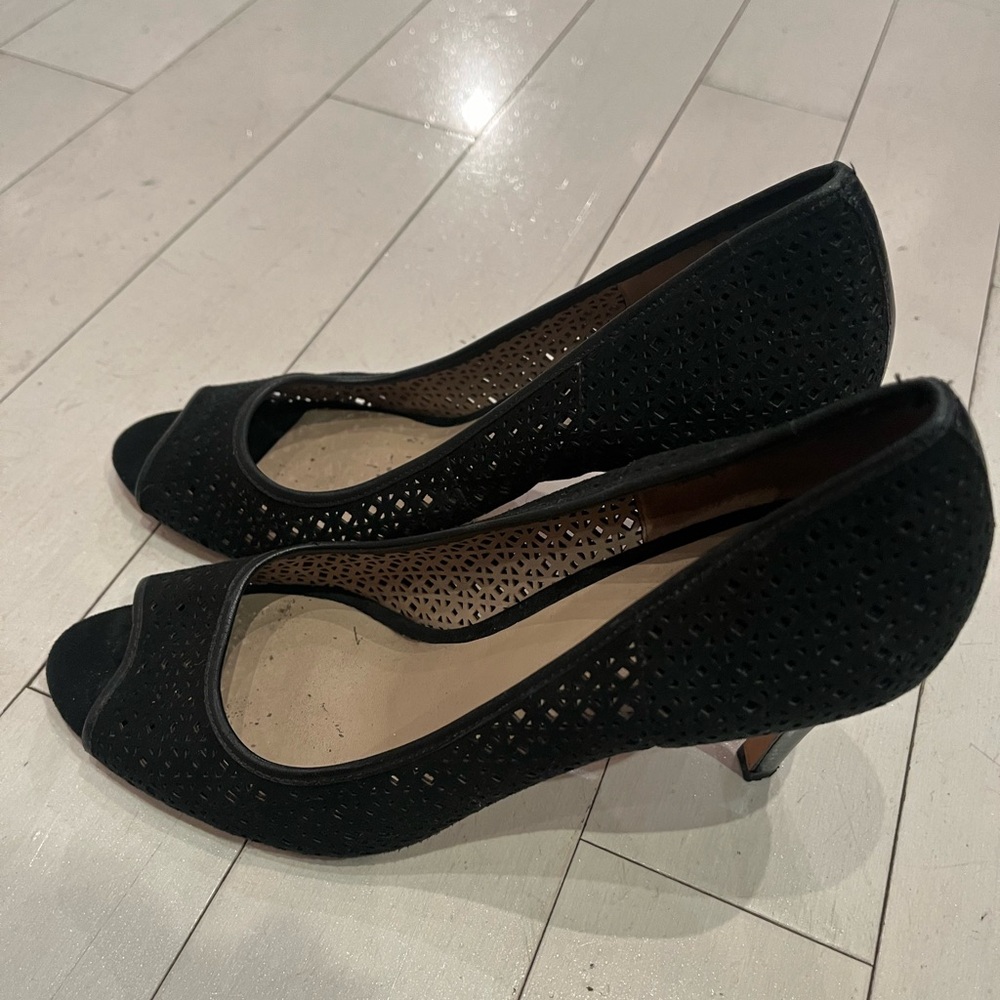 Tory Burch peep toe detailed shoes